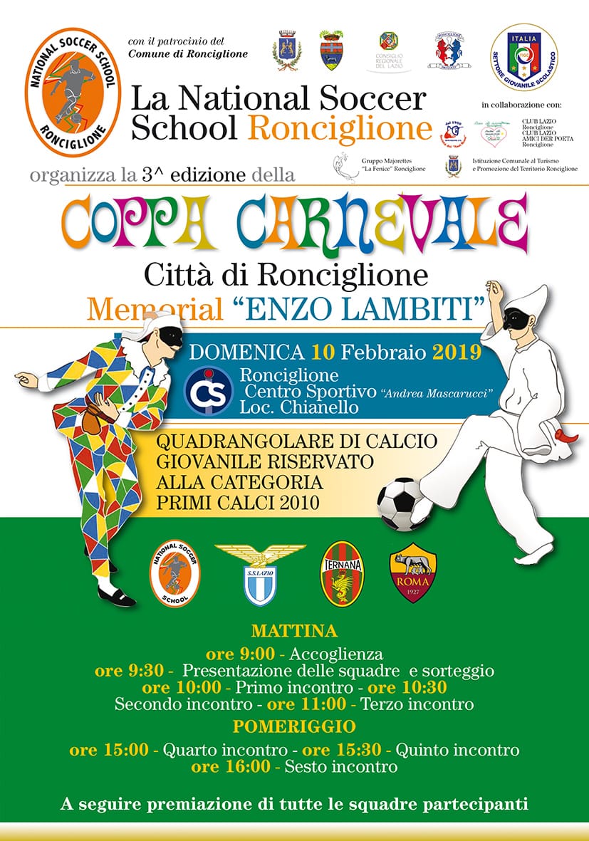 Al via la III° edizione della “Coppa Carnevale Città di Ronciglione”