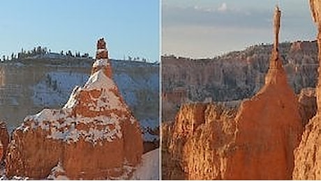 Usa. Crolla la Sentinella, icona del Bryce Canyon