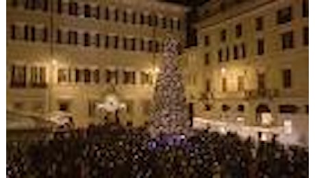 Roma, l'albero di Natale di Valentino
