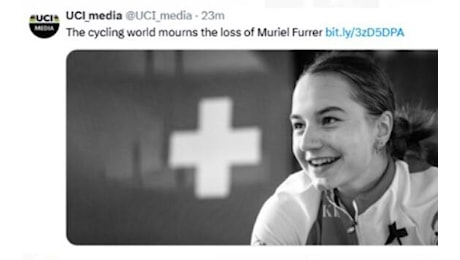 Morta Muriel Furrer, la ciclista 18enne caduta ai Mondiali juniores