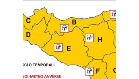 Sabato 19 ottobre, 'Allerta Meteo Arancione' in tutta la Sicilia - Scuole chiuse