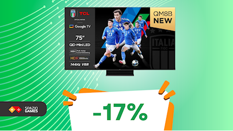 Gaming e cinema al TOP con questa smart TV TCL da 75, oggi in SCONTO!