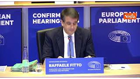 Fitto in Audizione a Bruxelles: Qui non rappresento un partito o l'Italia, ma l'Europa