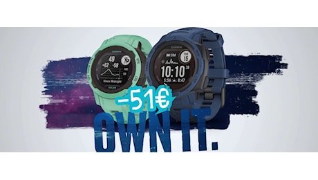 Garmin Instinct 2: design Rugged, 28gg di autonomia e +30 app multisport