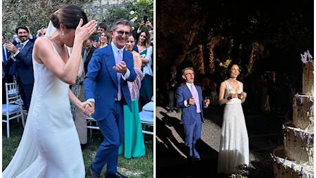 Le foto delle nozze dell'ex Miss Italia Daniela Ferolla con il manager Vincenzo Novari a Roma