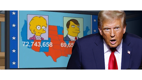 I Simpsons lo fanno di nuovo: la mappa elettorale Usa già prevista in un episodio di 24 anni fa