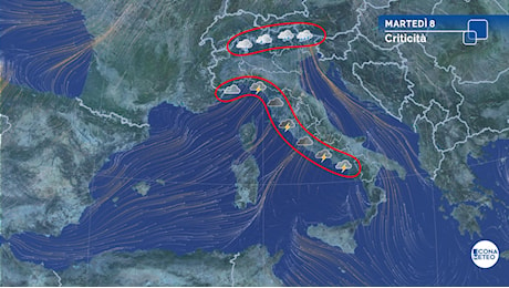 Meteo, forte Maltempo in arrivo al Centro-Nord: accumuli ingenti, ecco dove