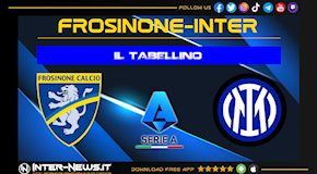 Frosinone-Inter 0-5, il tabellino della partita della 36ª giornata di Serie A