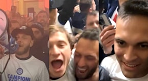 Inter campione d'Italia: Di Marco, Cahla, Barella e Lautaro fanno festa in Duomo con gli ultras. Video