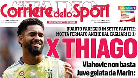 CdS: Allarme Juve, quarto pareggio in sette gare per X Thiago