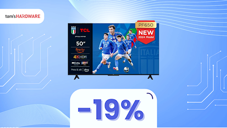 Aggiorna il tuo salotto con questa smart TV 4K da 50, oggi tua a un SUPER PREZZO! -19%