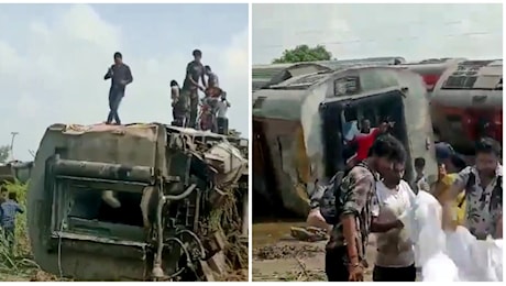 Treno deraglia in India: 10 carrozze si ribaltano, si contano morti e feriti