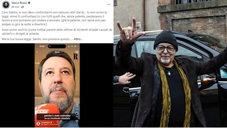 Vasco Rossi ancora contro il nuovo Codice della strada: “Salvini cambia questa legge del caxxo”