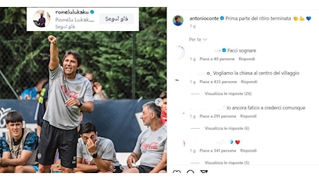 Lukaku aspetta il Napoli e manda segnali social a Conte