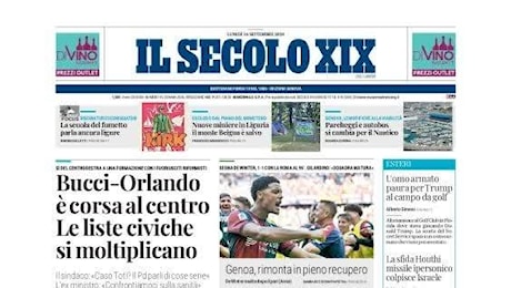 Il Secolo XIX in prima pagina sul Genoa: Rimonta in pieno recupero contro la Roma