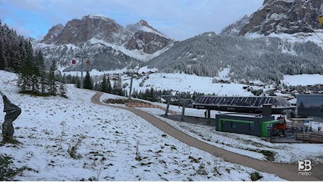 Cronaca meteo diretta - Alta Badia, risveglio imbiancato dopo la nevicata settembrina - Video