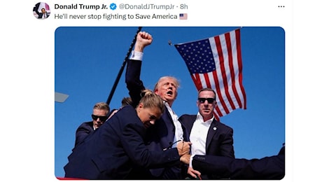 Attentato a Trump, la foto simbolo fa il giro del web