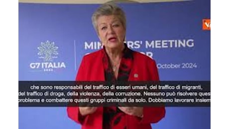 G7 Interno, Johansson: Nessuno può combattere gruppi criminali da solo