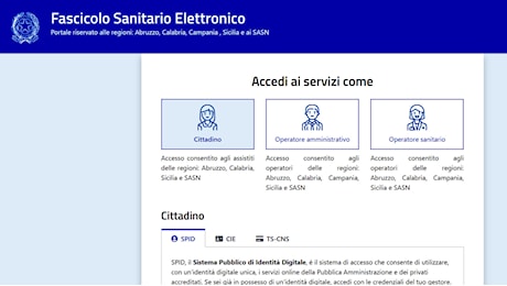 Utilizzo del fascicolo sanitario elettronico, in Abruzzo numeri bassissimi (2%)