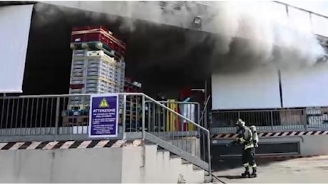 Incendio all'Esselunga di Sesto Fiorentino: l'intervento dei vigili del fuoco