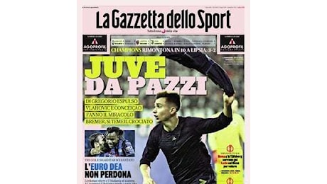 L'inchiesta sulle curve. La Gazzetta in apertura: Inter e Milan, rischio multa