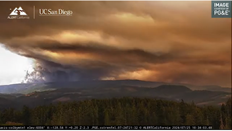 California, il video in timelapse mostra l’avanzare dell’incendio nel bosco