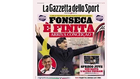 Cambio sulla panchina del Milan, La Gazzetta dello Sport: Fonseca, è finita. Arriva Conceicao