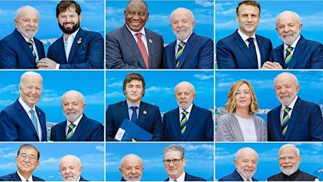 I tanti sorrisi di Lula nelle foto del G20 (e un muso lungo). Indovinate con chi