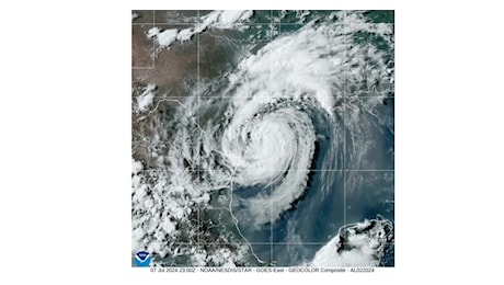 Beryl, nuova trasformazione in uragano della tempesta tropicale in rotta verso il Texas - VIDEO dal satellite