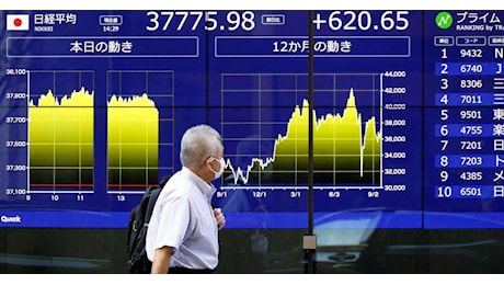 Borsa: crolla la Cina su incertezze dell'economia, sale Tokyo