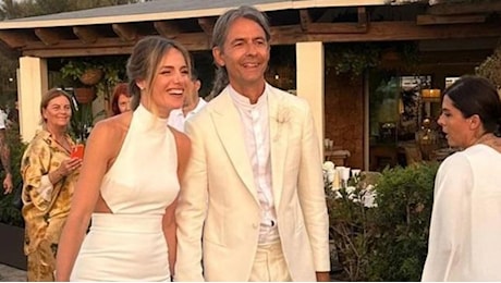 Pippo Inzaghi e Angela Robusti si sono sposati a Formentera: le foto delle nozze