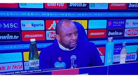 Vieira in conferenza: “Vi dico cosa ho cambiato all’intervallo. Napoli da scudetto”