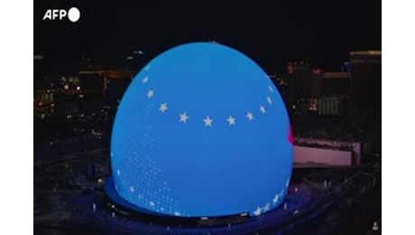 Usa2024, vote Harris-Walz proiettato sullo Sphere di Las Vegas