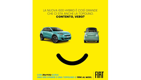 FIAT presenta una nuova offerta per 600 Hybrid e Topolino ovvero una soluzione di mobilità integrata per tutta la famiglia