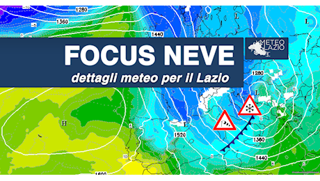 Focus meteo per Natale, sotto la morsa dell’inverno con freddo e neve nel Lazio