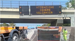 Anche squadre dell'Anas Calabria in Sicilia per ripulire le strade dalla cenere vulcanica dell'Etna
