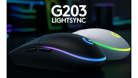 Il mouse Logitech G203 Lightsync CROLLA del 24% su Amazon: appena 30€