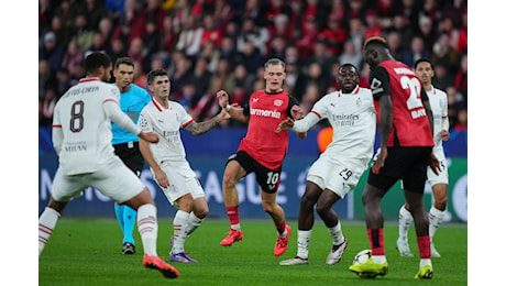 Champions, Bayer Leverkusen-Milan 1-0: gol di Boniface e seconda sconfitta rossonera