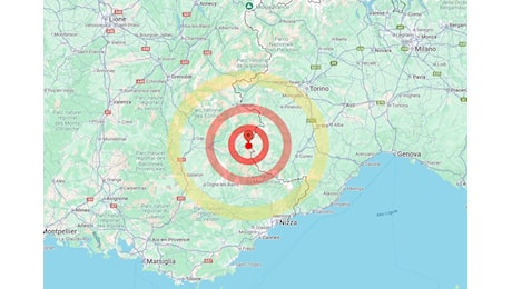 Scossa di TERREMOTO Magnitudo 4 sul Confine Italia-Francia, avvertita al Nord-Ovest