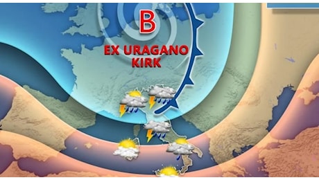 Kirk, l'ex uragano arriva sull'Italia: la tregua prima della tempesta. Ecco dove colpirà, allerta al Centro-Nord