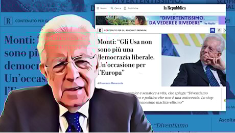 Monti delira: “Gli Usa non sono una democrazia”. E lui che teorizzò la censura?