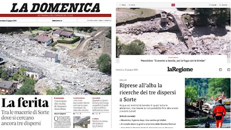 Maltempo, disastro e distruzione in Mesolcina: tre dispersi e autostrada spazzata via