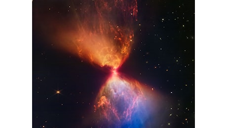 Baby star osservate in clessidra celeste dal JWST durante eruzioni drammatiche
