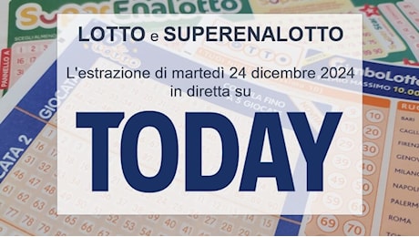 Estrazioni Lotto oggi e SuperEnalotto di martedì dicembre 2024: i numeri vincenti della Vigilia di Natale