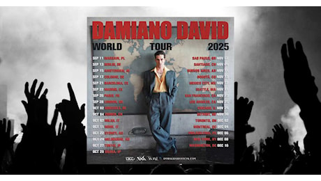 Damiano David World Tour 2025: concerti, date e biglietti ufficiali