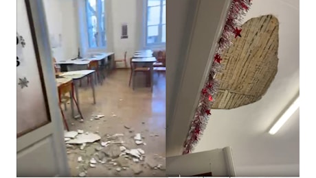 Crolla il soffitto alla succursale del Petrarca: studentessa ferita, studenti in sciopero per scuole sicure (VIDEO)