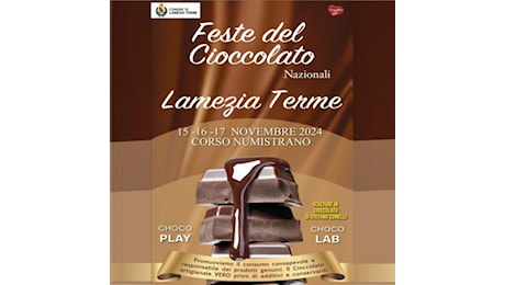 A Lamezia dal 15 al 17 novembre la Festa del Cioccolato