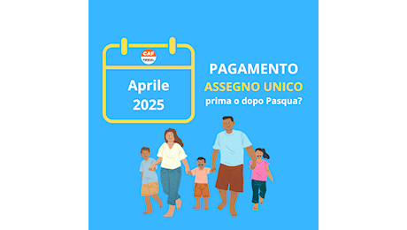 Assegno Unico Aprile prima o dopo Pasqua? Ecco il calendario