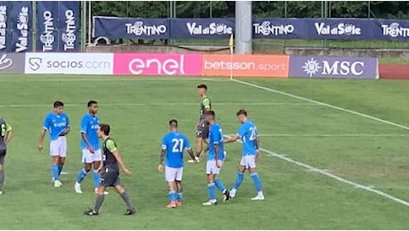 Napoli-Anaune Val di Non, azzurri in vantaggio all'intervallo con Spinazzola!