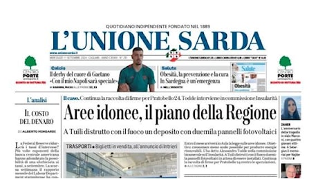 L'Unione Sarda apre sul derby di Gaetano: Con il mio Napoli sarà speciale